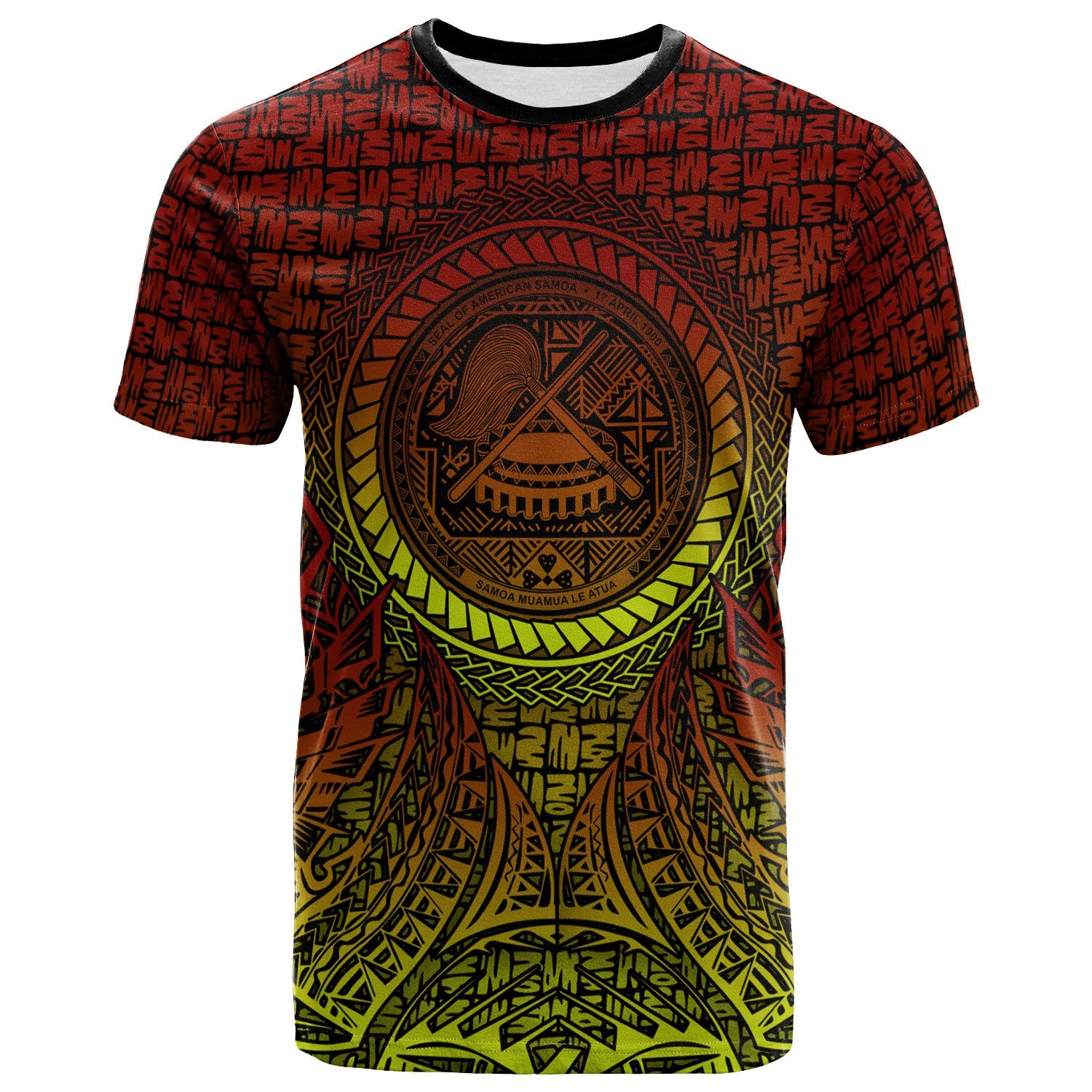 American Samoa T Shirt Polynesian Circle Pattern Unisex Reggae - Polynesian Pride