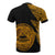 American Samoa Custom T Shirt Polynesian Pattern Gold Style - Polynesian Pride