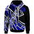 American Samoa Hoodie Tribal Flower Special Pattern Blue Color Unisex Blue - Polynesian Pride