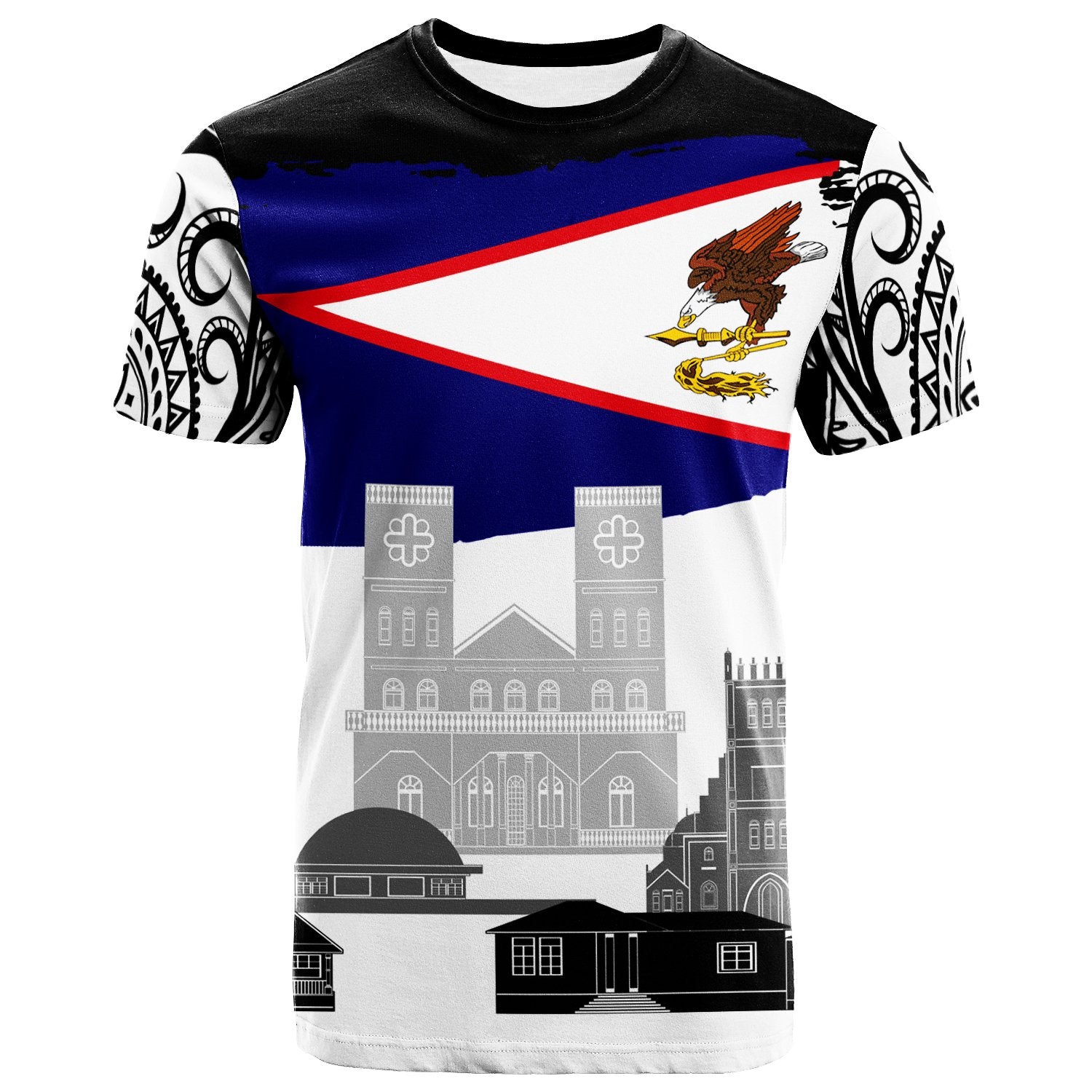 American Samoa Custom T Shirt Architectural Attractions Unisex Art - Polynesian Pride