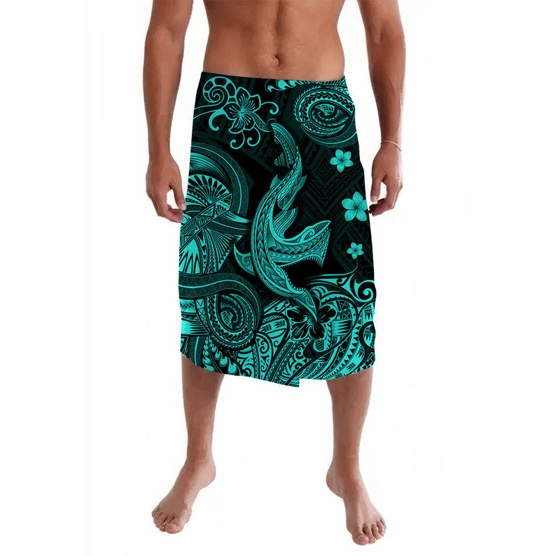 Hawaii Angry Shark Polynesian Lavalava Unique Style Turquoise LT8 Turquoise - Polynesian Pride