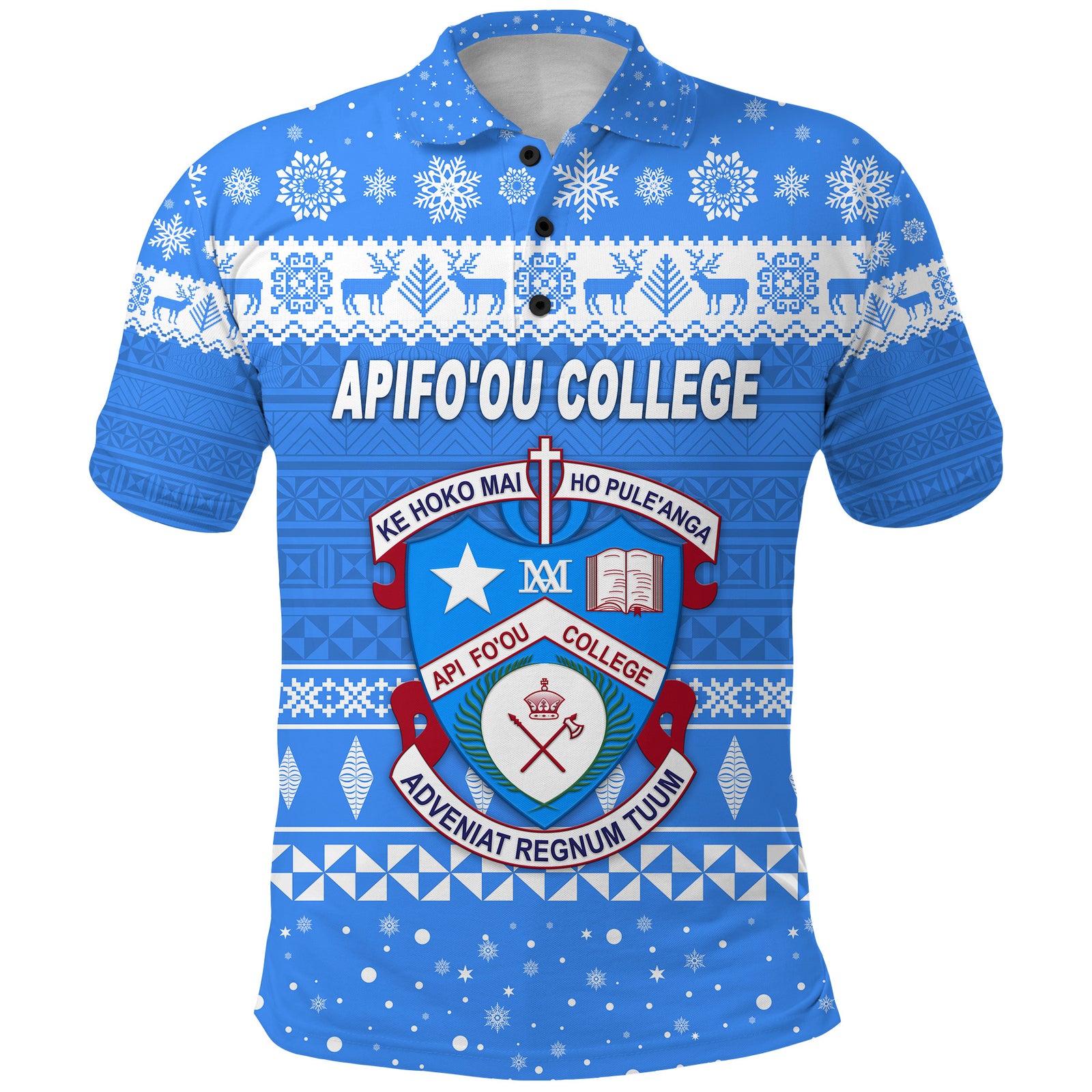 Apifoou College Christmas Polo Shirt Simple Style LT8 - Polynesian Pride
