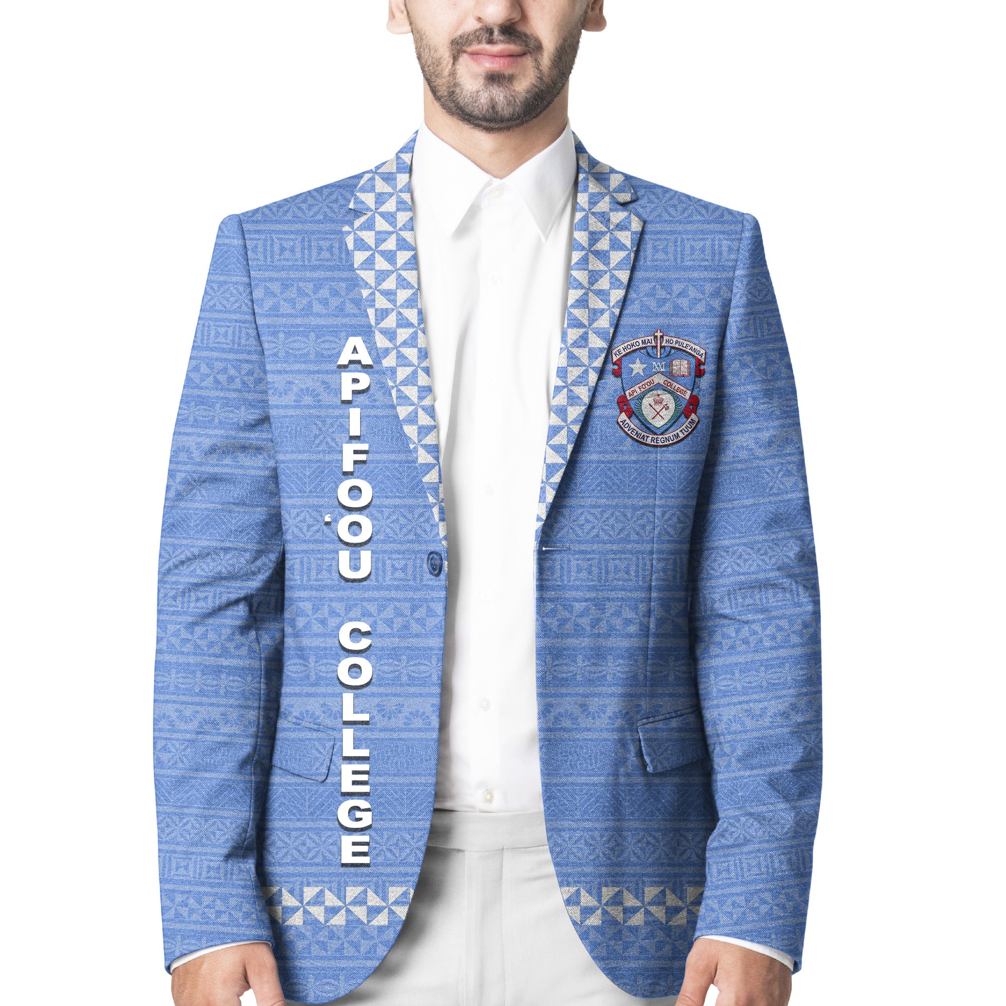 Tonga Apifo'ou College Blazer Simple Style - Blue NO.1 LT8 - Polynesian Pride