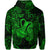 Custom Aquarius Zodiac Polynesian Hoodie Unique Style Green LT8 - Polynesian Pride