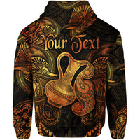Custom Aquarius Zodiac Polynesian Hoodie Unique Style Gold LT8 - Polynesian Pride