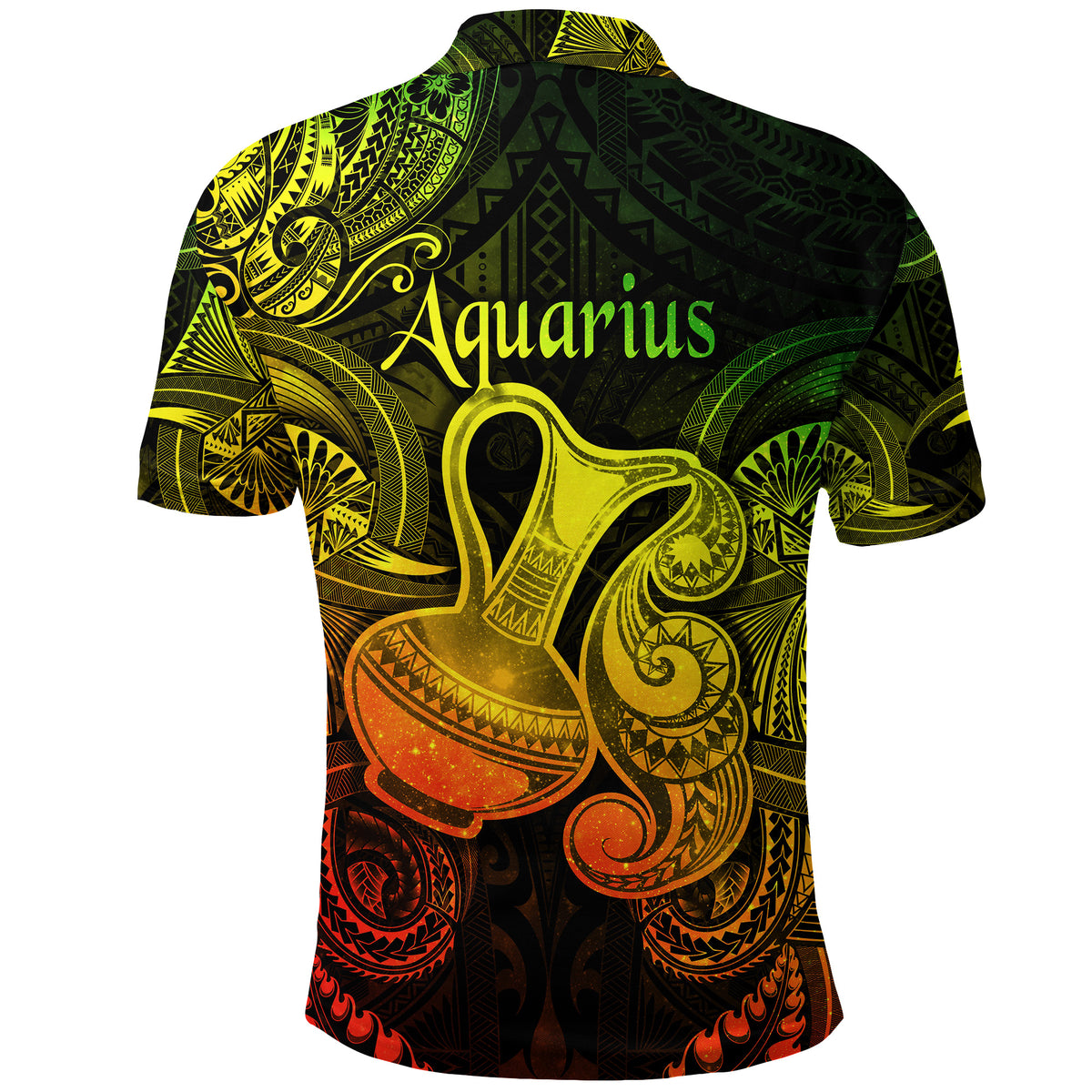 Aquarius Zodiac Polynesian Polo Shirt Unique Style Reggae LT8 - Polynesian Pride