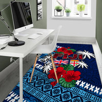 Fiji Patterns With Hibiscus Area Rug LT6 - Polynesian Pride