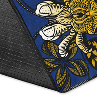 Niue Uga Area Rug Tribal Patterns Blue Style LT6 - Polynesian Pride