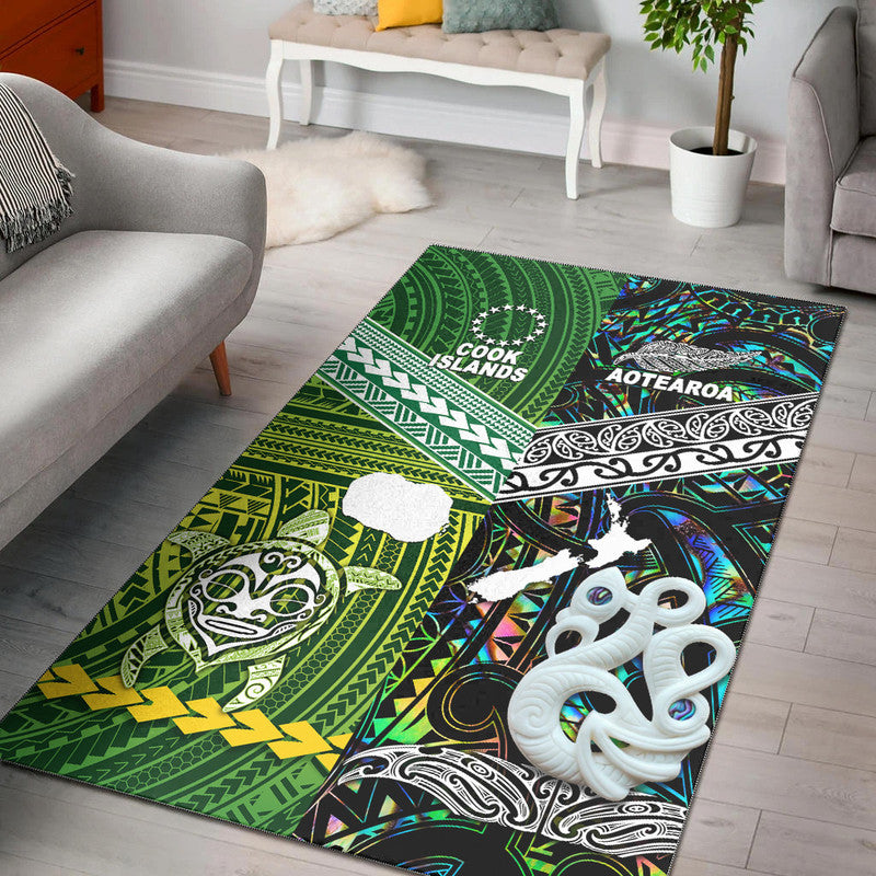 New Zealand And Cook Islands Area Rug Together - Paua Shell LT8 Paua Shell - Polynesian Pride