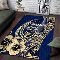 Guam Fish Hook Area Rug Blue Style LT6 - Polynesian Pride