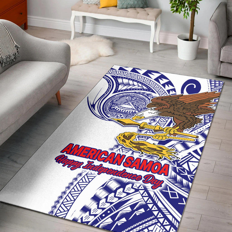 American Samoa Independence Day Area Rug Simple Style LT9 White - Polynesian Pride