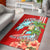 Hawaii Mele Kalikimaka Area Rug Santa Claus Surfing Xmas Time LT9 Red - Polynesian Pride