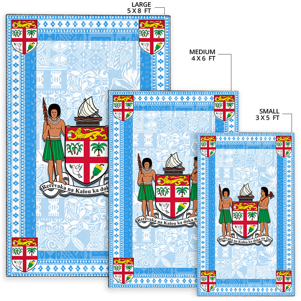 Fiji Area Rug Blue Style No.1 LT6 - Polynesian Pride