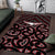 New Zealand Area Rug Maori Graphic Tee patterns Red LT6 - Polynesian Pride