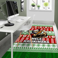 Hawaiian Santa Claus Warrior Area Rug Christmas LT6 - Polynesian Pride