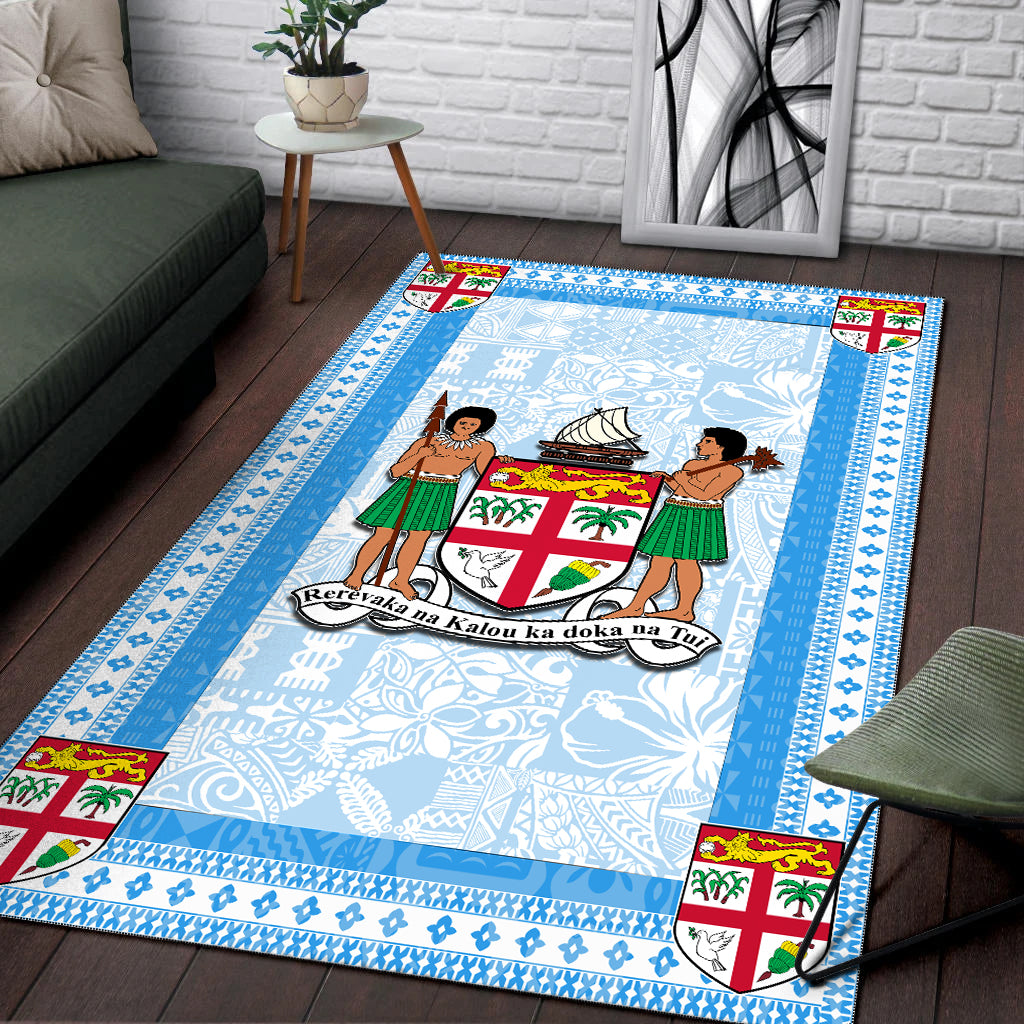 Fiji Area Rug Blue Style No.1 LT6 - Polynesian Pride