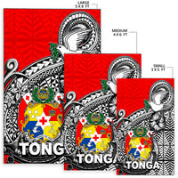Tonga Hook Tattoo Area Rug White LT6 - Polynesian Pride