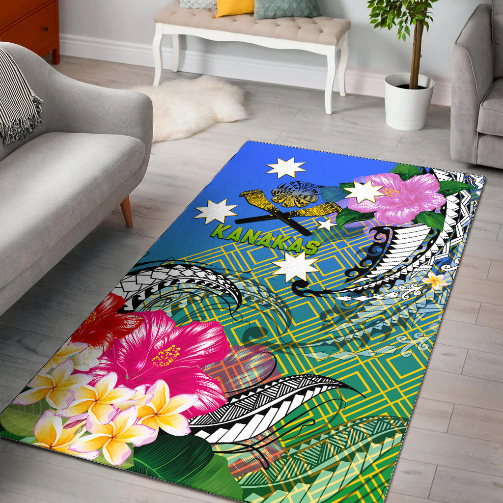 South Sea Islanders Kanakas Hibiscus Polynesia Area Rug - LT2 - Polynesian Pride