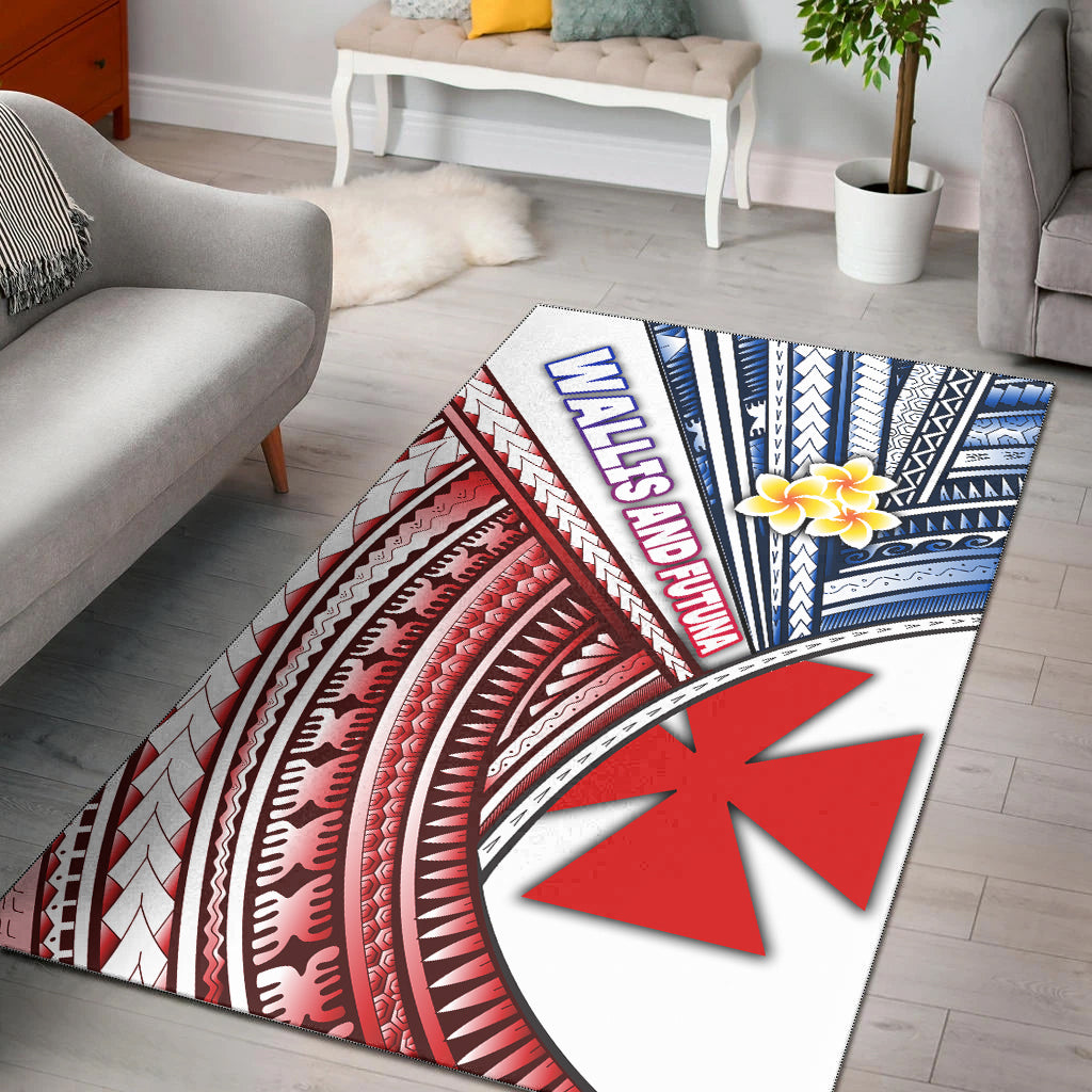 Wallis and Futuna Area Rug Polynesian Style LT16 White - Polynesian Pride