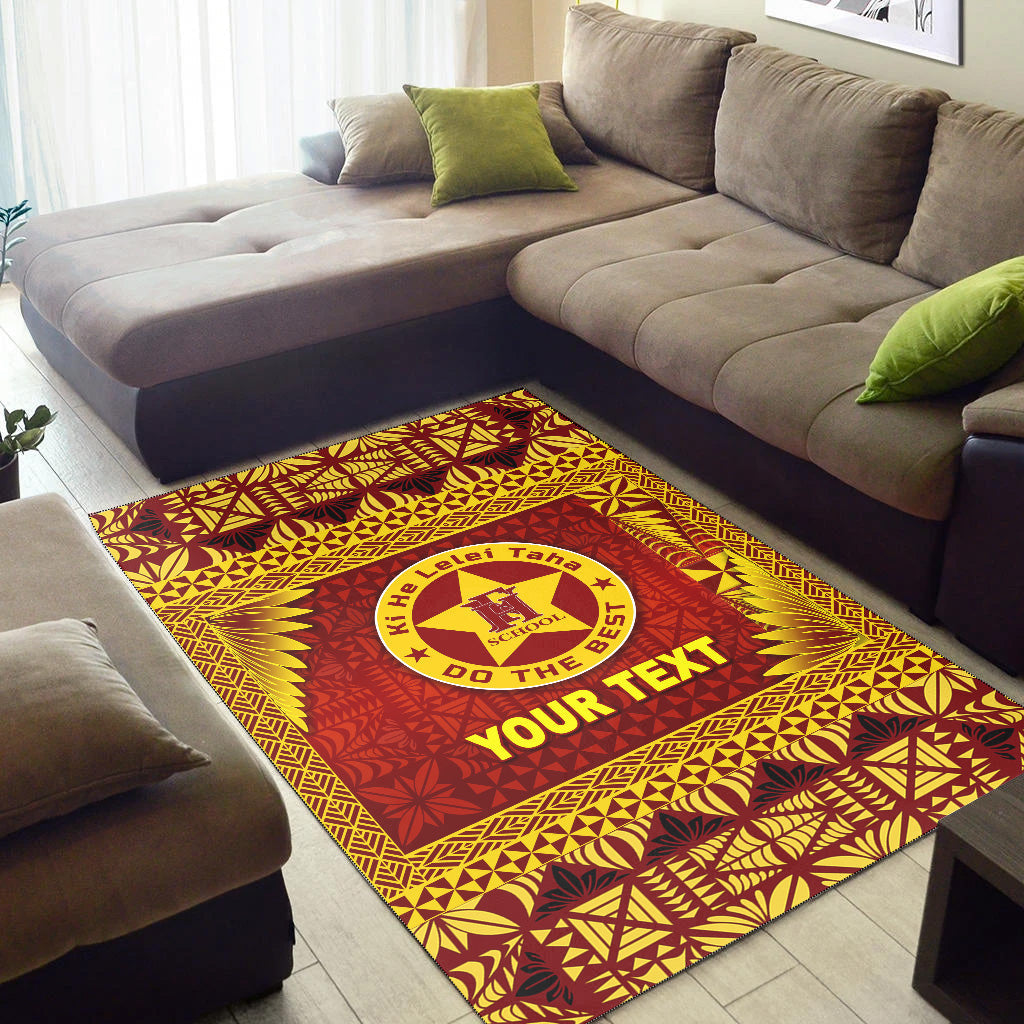 (Custom Personalised) Tonga Niuafo'ou High School Area Rugs Simplified Version LT8 - Polynesian Pride
