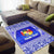 (Custom Personalised) Tonga Coat Of Arms Area Rugs Simplified Version - Blue LT8 - Polynesian Pride