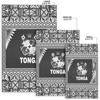 Tonga Coat Of Arms Area Rugs Simplified Version - Black LT8 - Polynesian Pride
