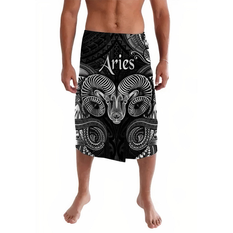 Aries Zodiac Polynesian Lavalava Unique Style Black LT8 Black - Polynesian Pride