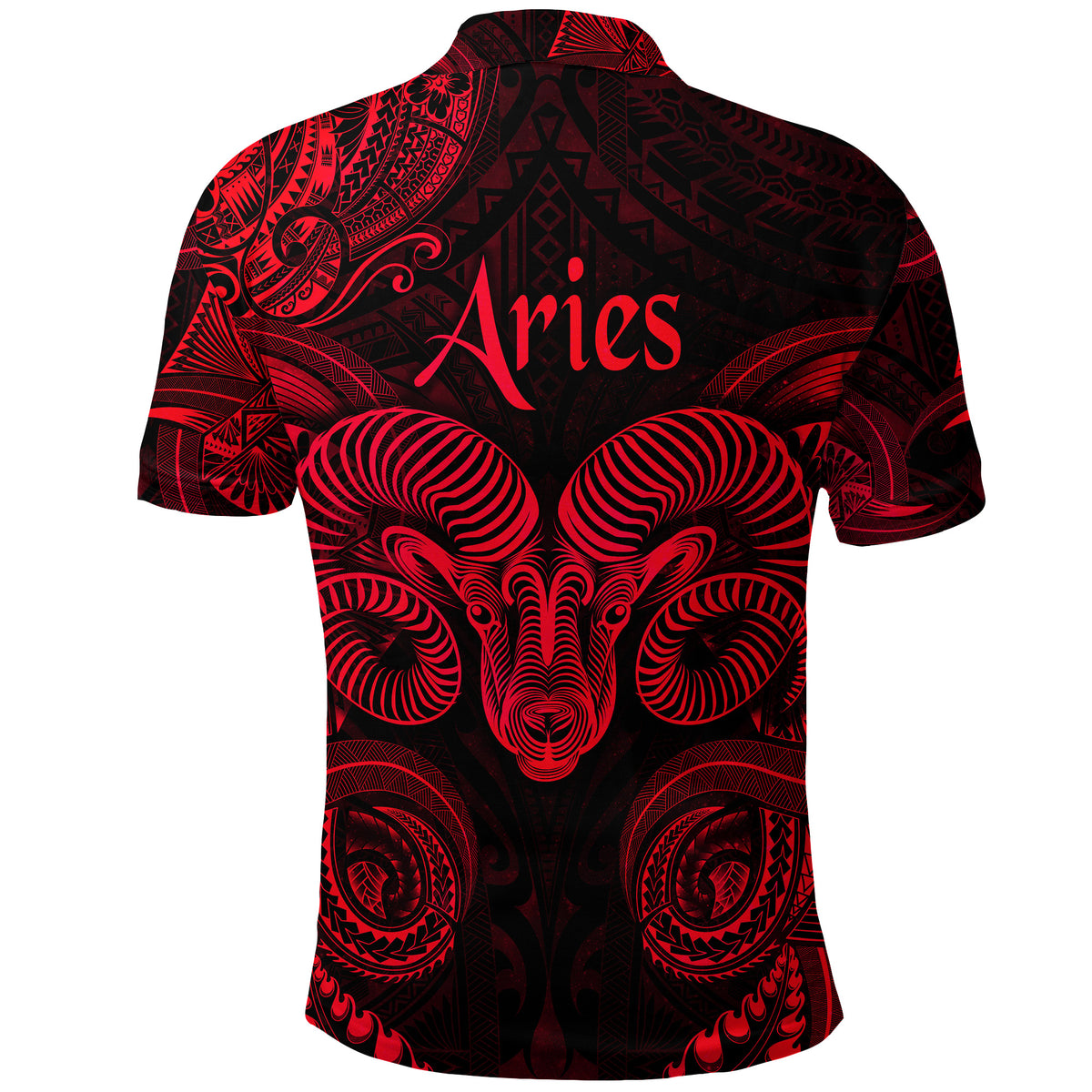 Aries Zodiac Polynesian Polo Shirt Unique Style Red LT8 - Polynesian Pride