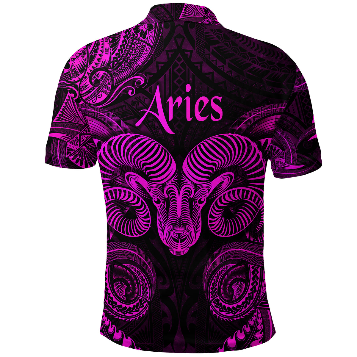 Aries Zodiac Polynesian Polo Shirt Unique Style Pink LT8 - Polynesian Pride
