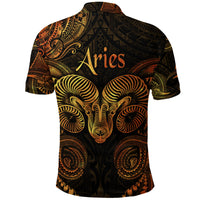 Aries Zodiac Polynesian Polo Shirt Unique Style Gold LT8 - Polynesian Pride