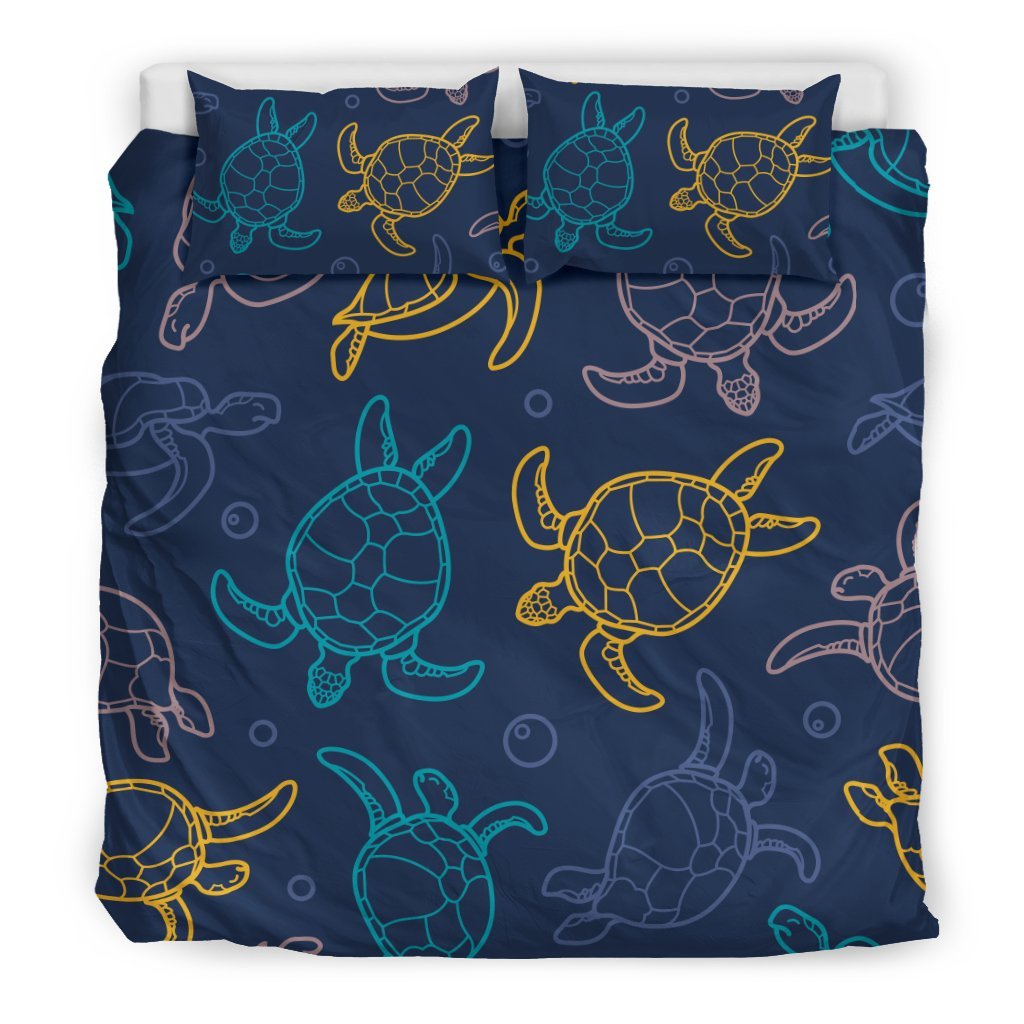 Hawaii Duvet Cover Set - Sea Turtle Pattern 3 - Polynesian Pride