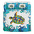 Hawaii Duvet Cover Set - Sea Turtle Pattern Black - Polynesian Pride