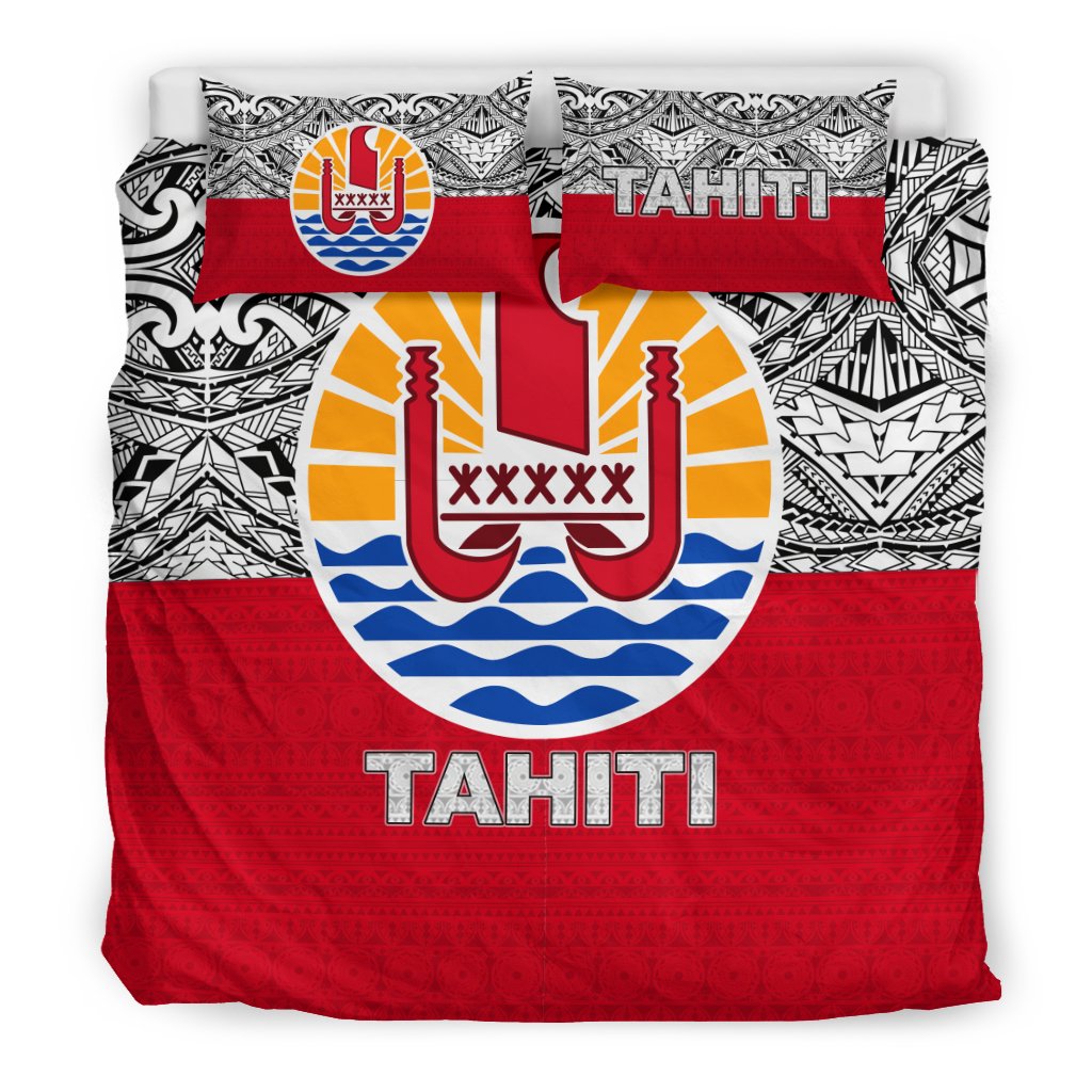 Tahiti Duvet Cover Set - Polynesian Design Black - Polynesian Pride