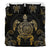 Maori Turtle Bedding Set Koru Fern Gold - Polynesian Pride