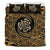 Hawaiian Duvet Cover Set - Tapa Honu Turtle Black - Polynesian Pride