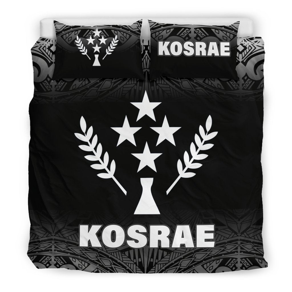 Kosrae Duvet Cover Set - Black Fog Style Black - Polynesian Pride