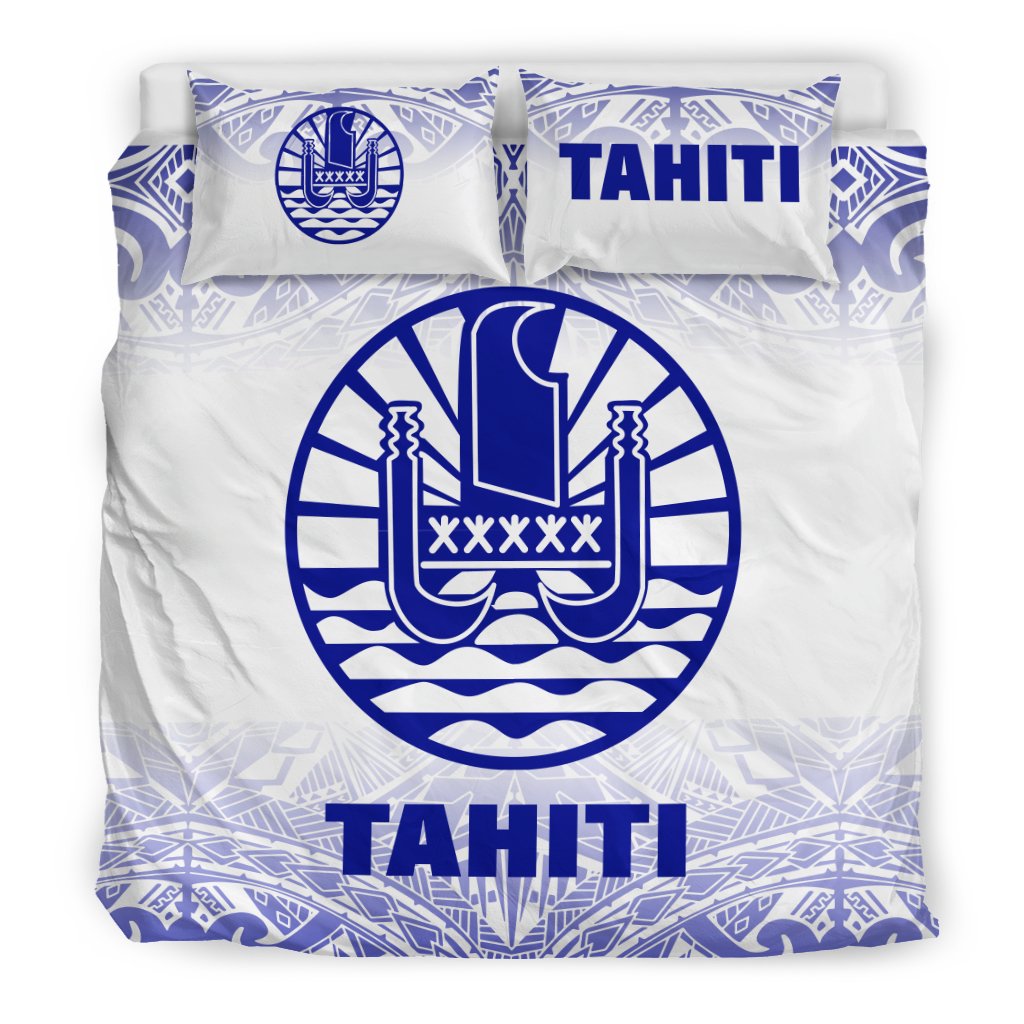 Tahiti Duvet Cover Set - Blue Fog Style Blue - Polynesian Pride