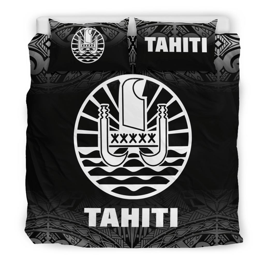 Tahiti Duvet Cover Set - Black Fog Style Black - Polynesian Pride