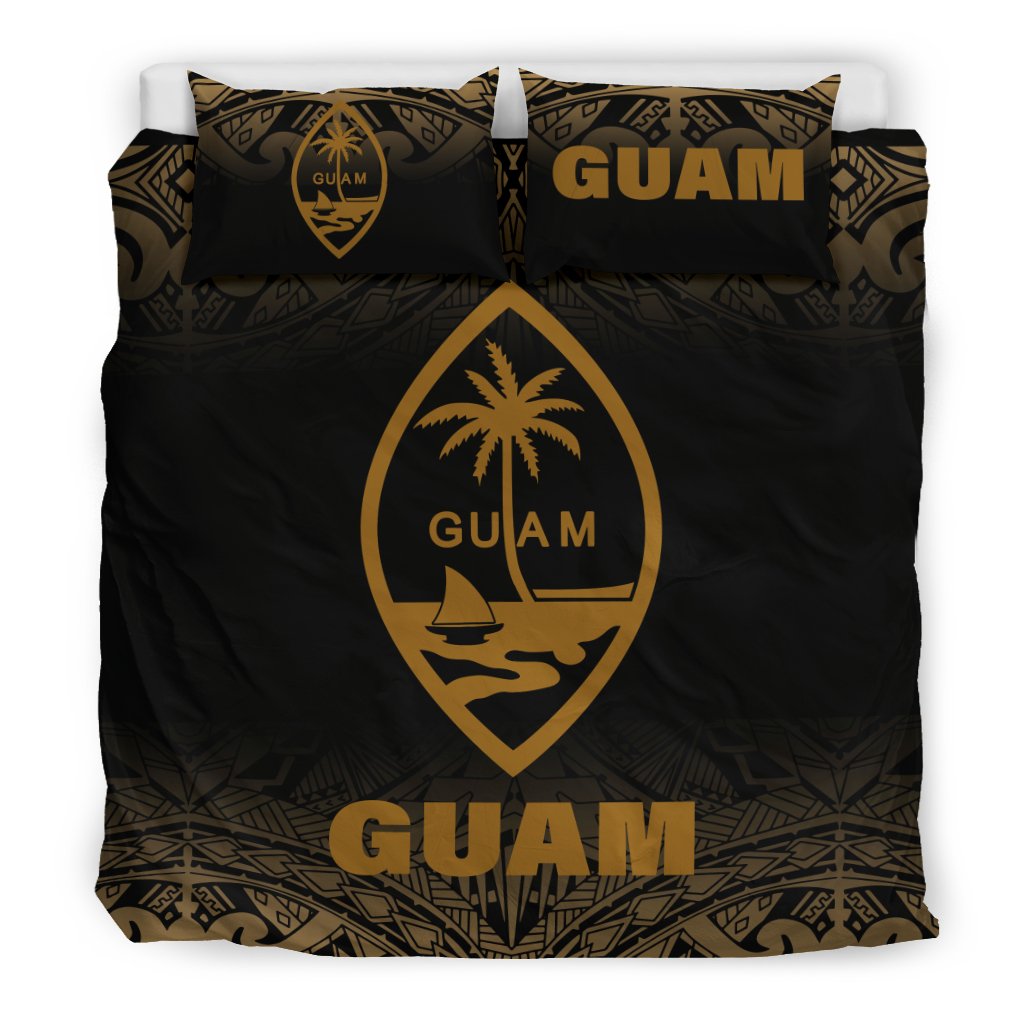 Guam Duvet Cover Set - Gold Fog Style Gold - Polynesian Pride