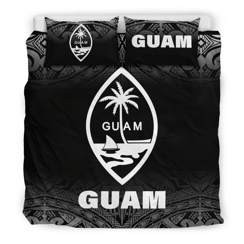 Guam Duvet Cover Set - Black Fog Style Black - Polynesian Pride