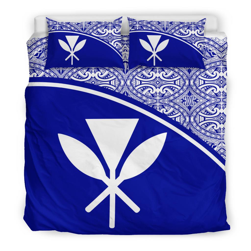 Hawaii Duvet Cover Set - Blue Curve Style Blue - Polynesian Pride