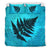 New Zealand Duvet Cover Set - New Zealand Fern Turquoise A0 Art - Polynesian Pride