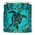 Hawaii Duvet Cover Set - Turtle With Paua Shell Black - Polynesian Pride