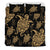 Honu Turtle Hawaiian Duvet Cover Set - Gold Color Style - Polynesian Pride