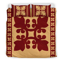 Hawaiian Quilt Pattern Flower Buds Polynesian Bedding Set - Polynesian Pride