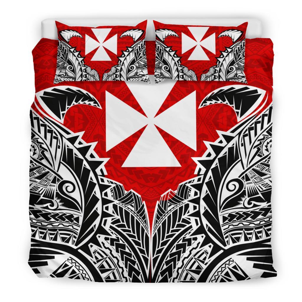 Wallis And Futuna Duvet Cover Set - Wallis And Futuna Coat Of Arms Premium Red - Polynesian Pride