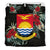 Kiribati Duvet Cover Set - Kiribati Coat Of Arms Hibiscus Black - Polynesian Pride