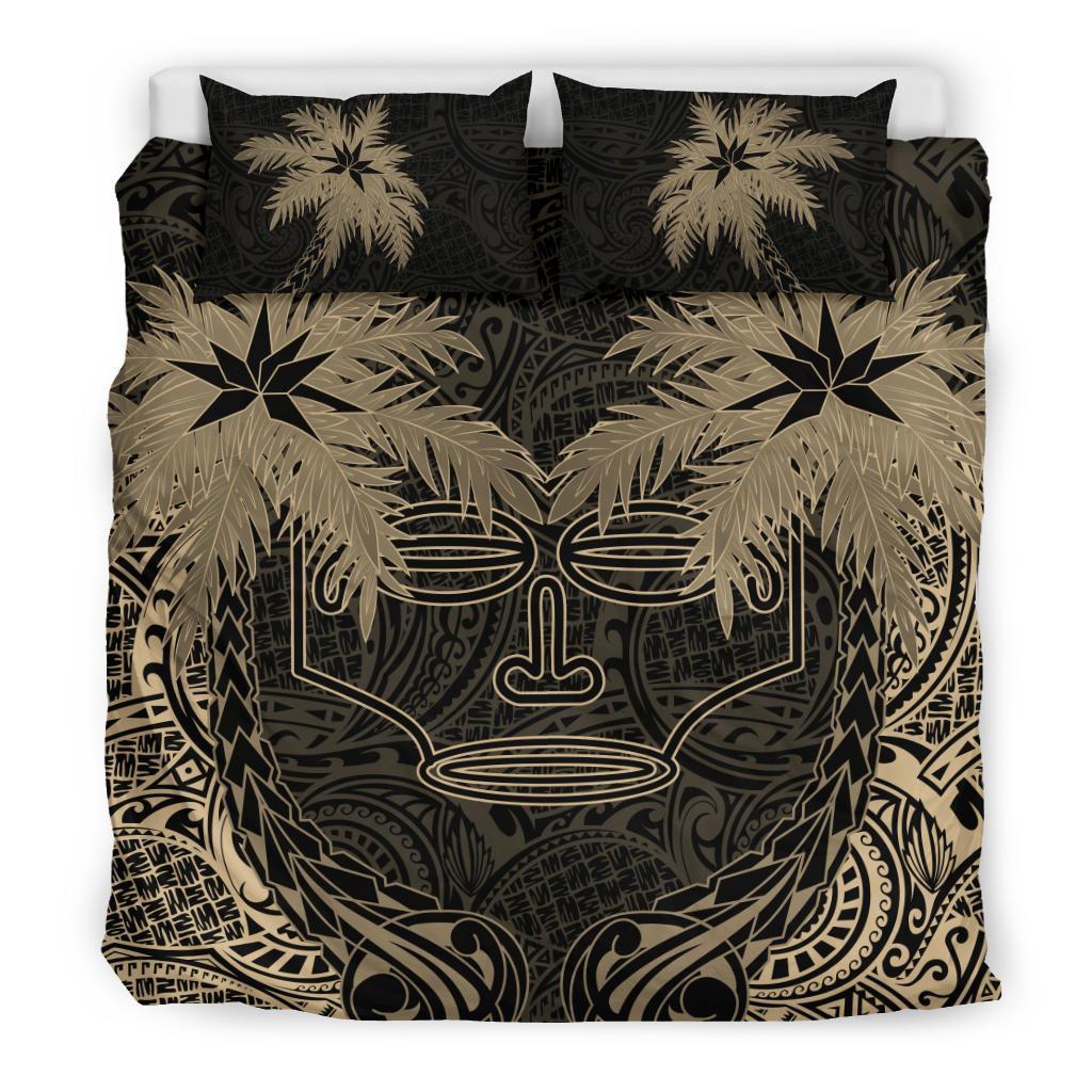 Marquesas Islands Duvet Cover Set - Marquesas Islands Flag Coconut (Duvet Cover) Black - Polynesian Pride