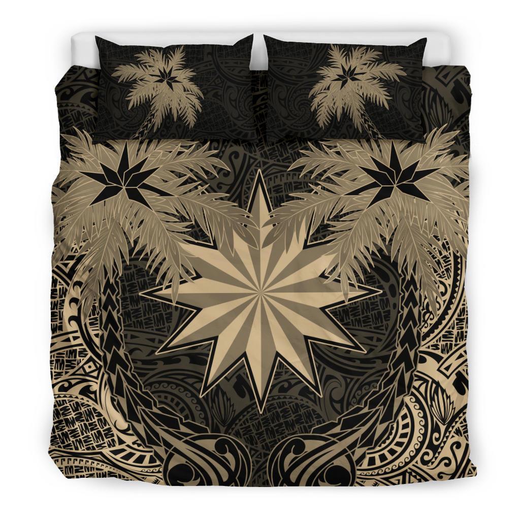 Nauru Duvet Cover Set - Nauru Bedding Flag Coconut (Duvet Cover) Black - Polynesian Pride