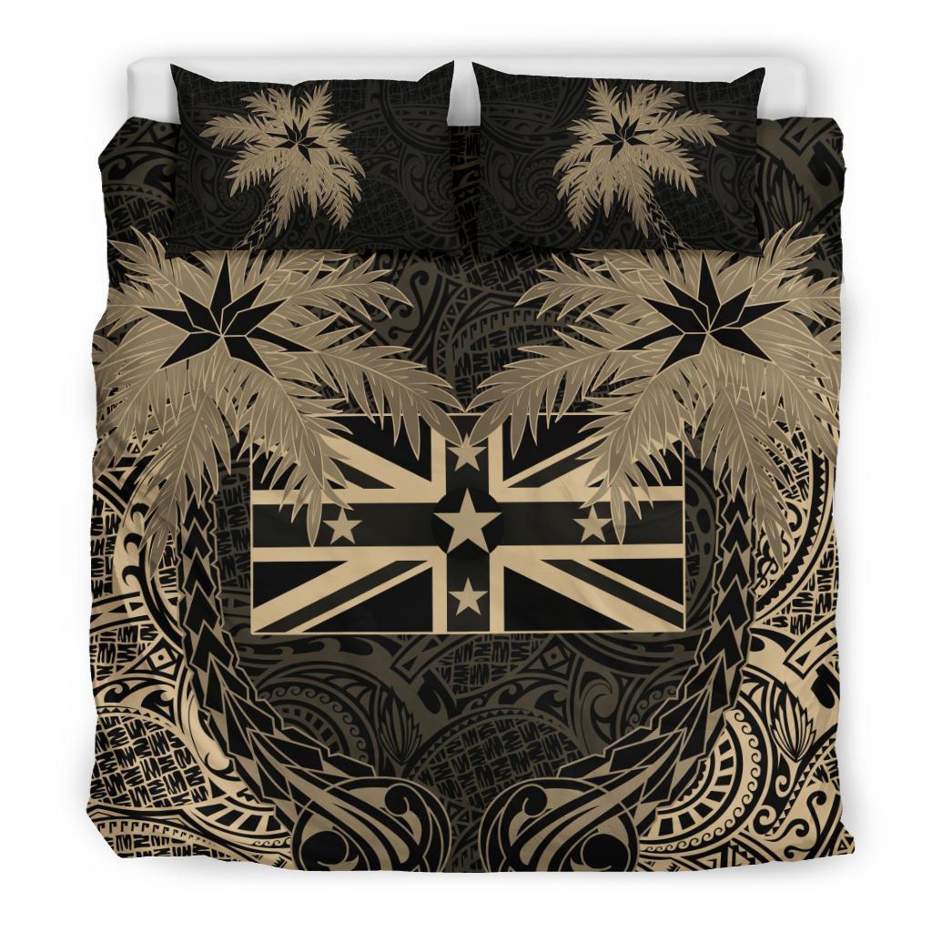 Niue Duvet Cover Set - Niue Flag Coconut (Duvet Cover) Black - Polynesian Pride